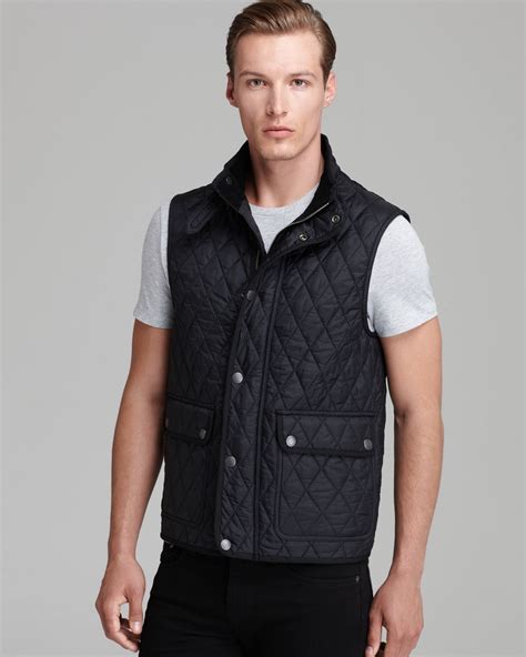 mens burberry quilted vest|burberry jumpsuit for men.